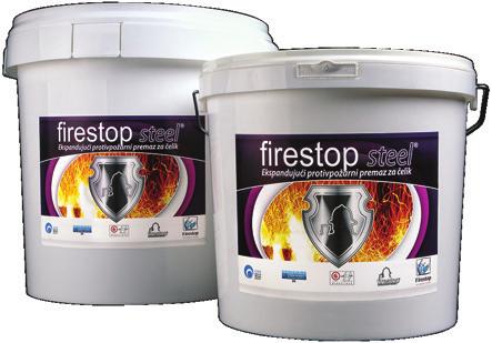Characteristics of FIRESTOP steel coating: exceptional