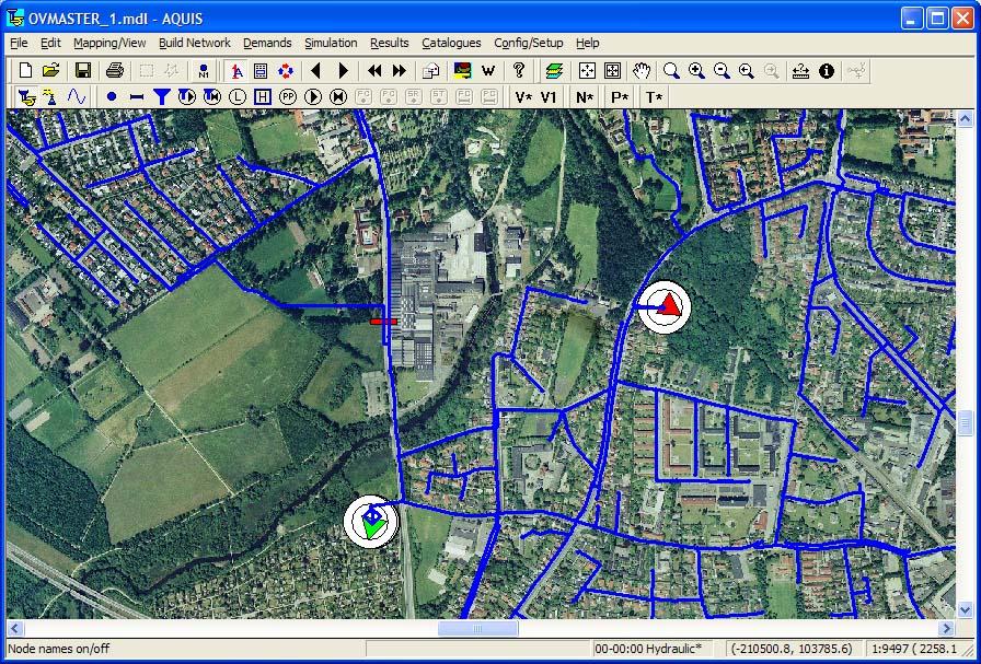 Page 10 of 38 4 Network Analysis AQUIS gives you the perfect tool for running feasibility studies and scenarios to evaluate the effect of: New residential areas New industrial sites Increased demands
