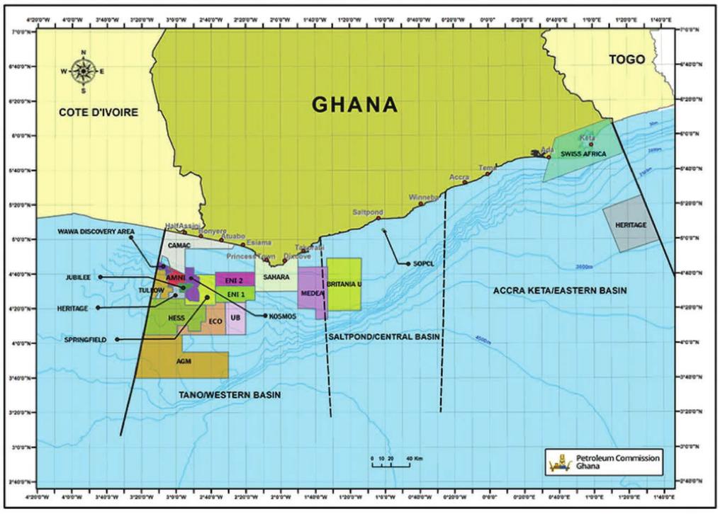Figure 3: Oil concessions in Ghana s Exclusive Economic Zone (EEZ) 16 Source: Petroleum Commission website EJF 16