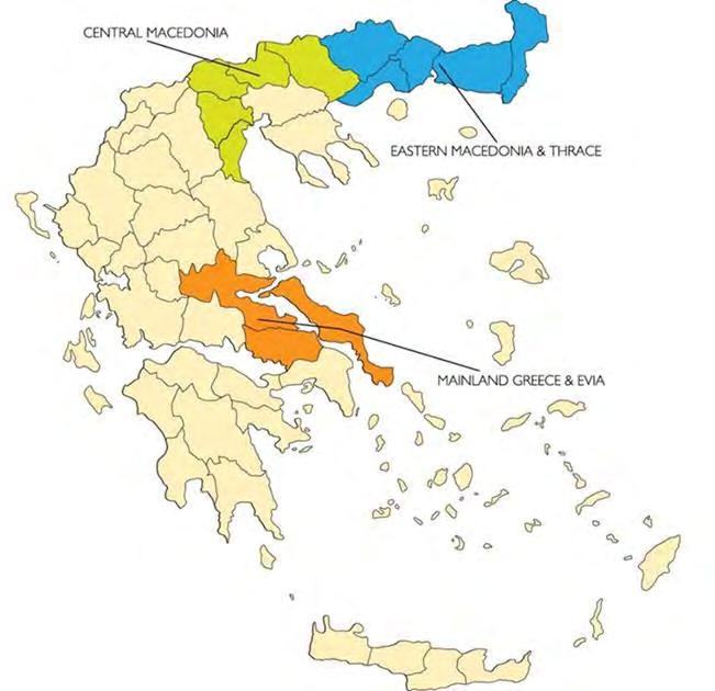 Development of the internal gas market Expansion of gas distribution networks in 19 cities of Eastern Macedonia and Thrace, Central Greece and Euboea, Central Macedonia and Western Greece.