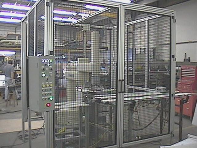 Bay Automation, Inc. Robotic Work-Cell This work cell was introduced into an existing line, which required orientation of large, unwieldy panels.