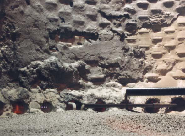 Figure 2. Part of accretion layer remaining after blow down of blast furnace (1991).