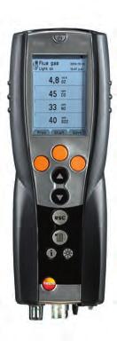 testo 320 Residential & Commercial Combustion Analyzer The bright, color graphic display is easy to see and understand with simple menu icons.