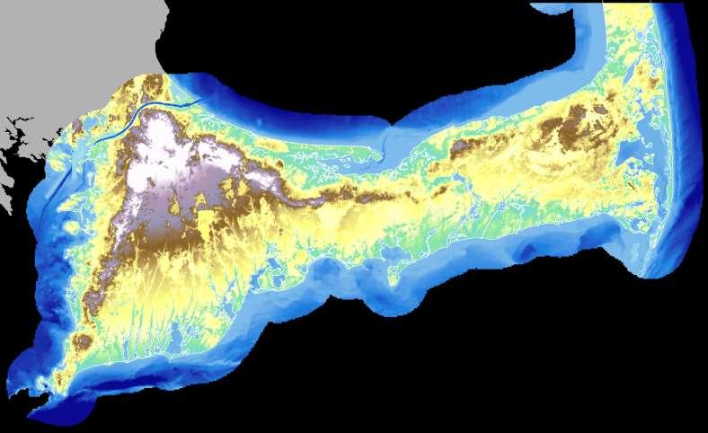 Topography and Bathymetry for Current (2011) Sea Level