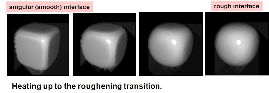 Contents for previous class Solidification: iquid Solid < Nucleation > & < Growth > Equilibrium Shape and Interface Structure on an Atomic Scale Thermal Roughening Growth of a pure solid 1)