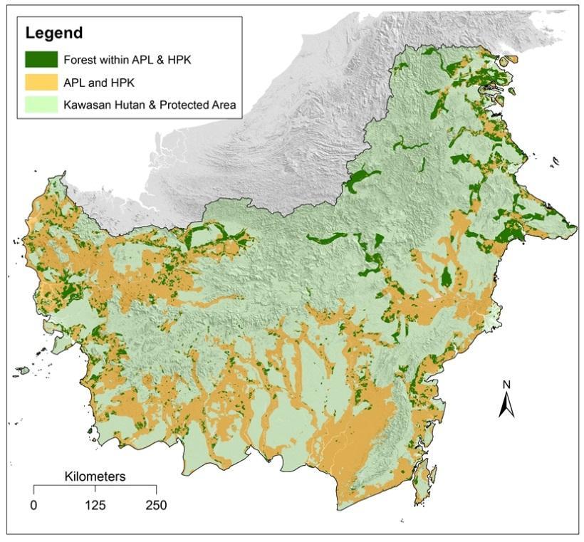 CHALLENGES WHILE 8.5 MILLION HA FOREST IS SET FOR PLANNED DEFORESTATION IN LAND DESIGNATED FOR OTHER LAND USE Forest cover within APL and HPK Degraded land within forest estate (excld HPK) 8.