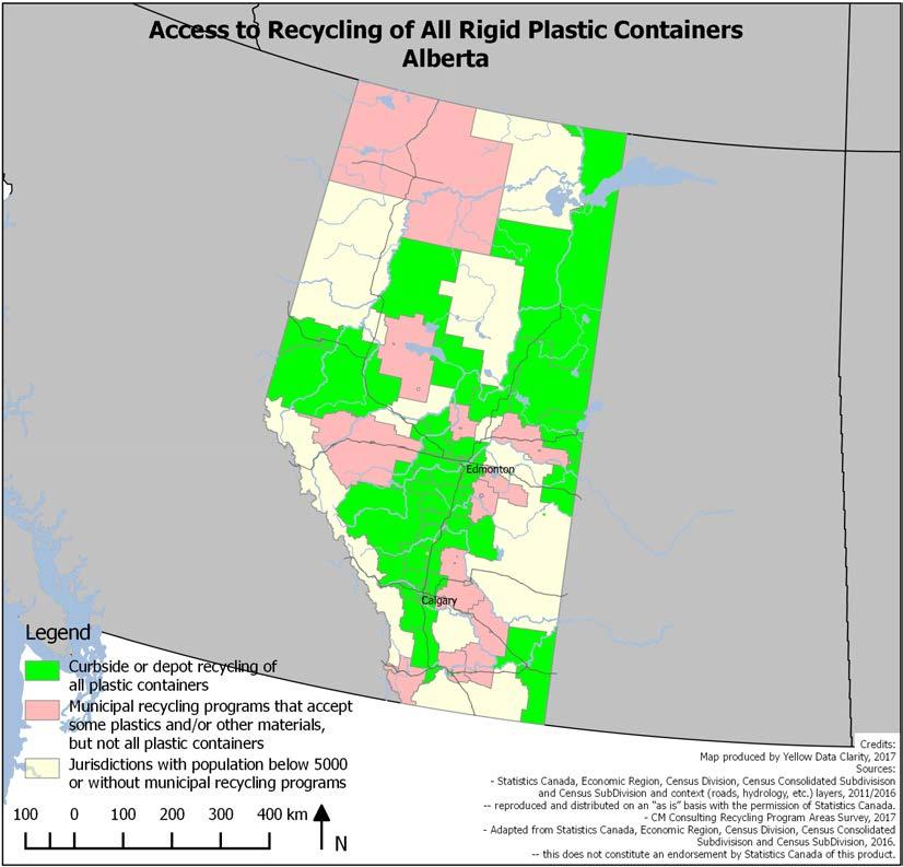19 Alberta RPAs in Alberta are a combination of municipalities, counties, and groupings of populations served by waste management associations.