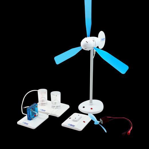 Wind to Hydrogen Science Kit The Wind to Hydrogen Science Education Kit enables students to invent their own clean energy applications using a small electric motor powered by a fuel cell.