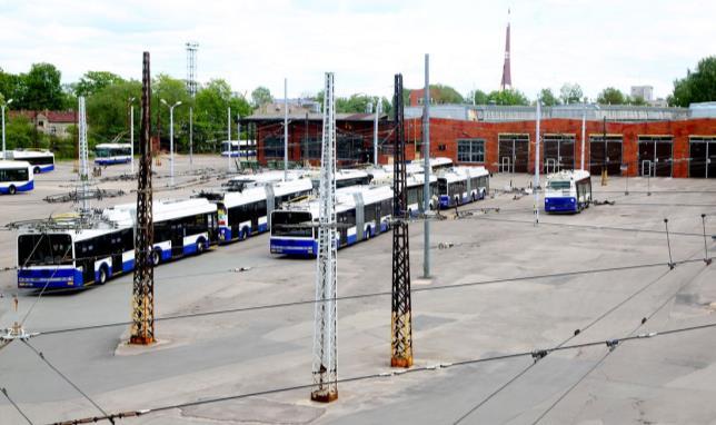 Fueling station for buses and cars in Riga, Latvia