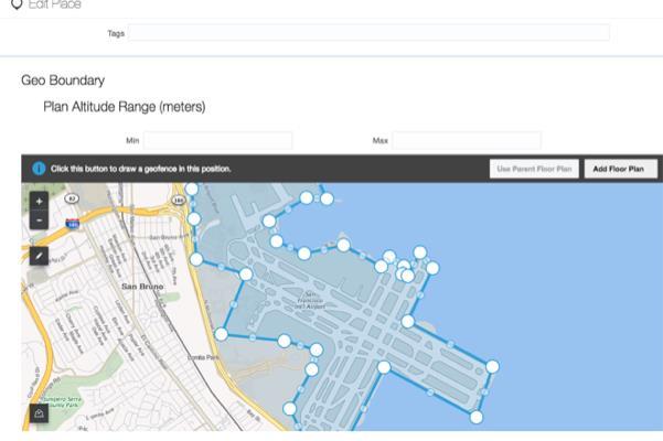 Key features/capabilities Unified, Real-time, Accurate Assets Visibility Past, Current and Future Geofences to Monitor Usage Quickly create geofences and use