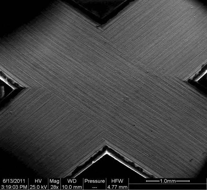 Pre-primer + Primer + Paint Pre-primer + Primer + Paint Pitting Figure 51 SEM micrograph of UNS S15500 2.5 mm scribe after 500 hour test per ASTM B117.