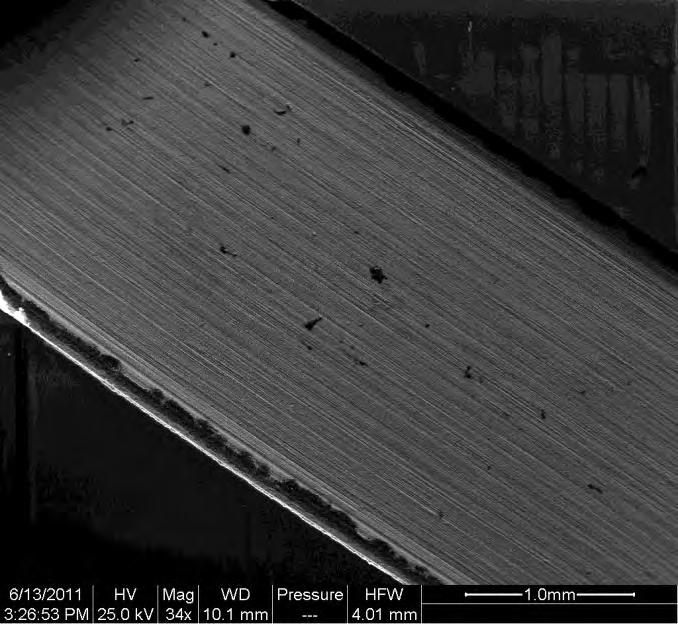 Pre-primer + Primer + Paint Pre-primer + Primer + Paint Figure 52 SEM micrograph of UNS S15500 0.5 mm scribe after 500 hour test per ASTM B117.