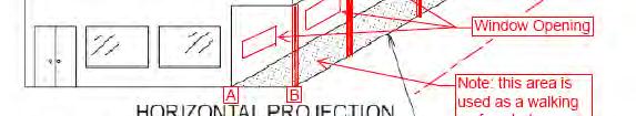 8 EXTERIOR WALL OPENINGS In determining the maximum area of openings permitted in the east facing exterior wall of