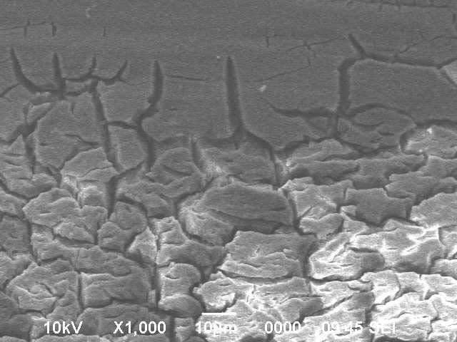 Example: Polyurethane Stress Corrosion SEM nano-ta Melting deformation Environmental aging greatly lowers Tm 0.