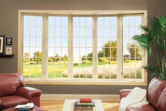 BAY AND BOW Multi-channel design allows for additional insulation between window units. Extruded vinyl frame and sashes increase energy efficiency.
