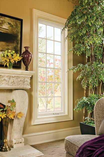 CASEMENT AND AWNING WINDOWS 80 Series casement and awning windows feature an easy-touch crank handle for a gentle outward