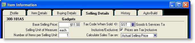 The Asset Account for Item Inventory field appears and the Cost of Sales Account field replaces the Expense Account for Tracking Costs field.