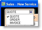Sales Layouts The sales layout you choose determines what fields appear in the Sales window. Service Use this layout when selling services.