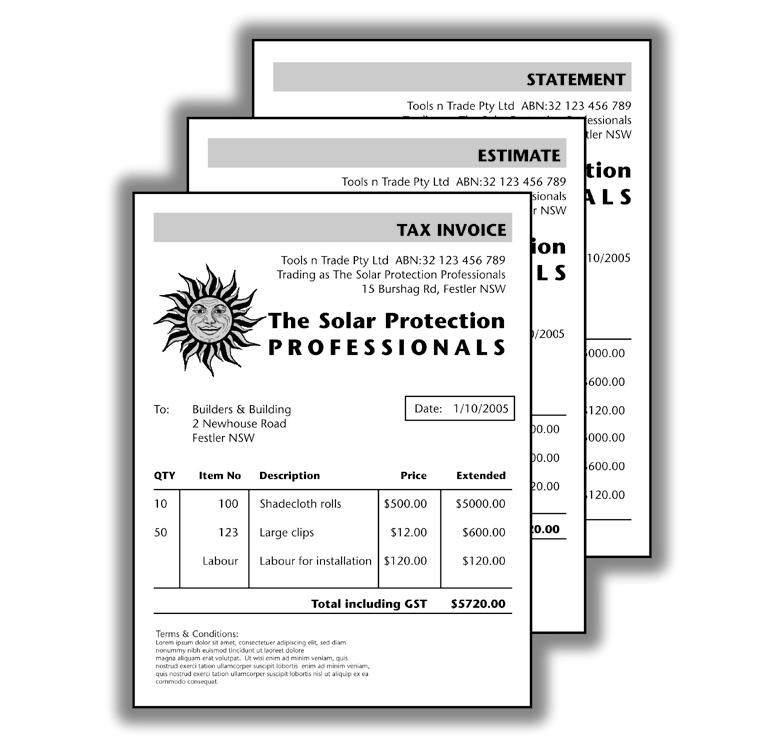 Forms You can have as many different templates as you like for each type of form. For example, you could use one invoice template for your quotes and another for your standard invoices.