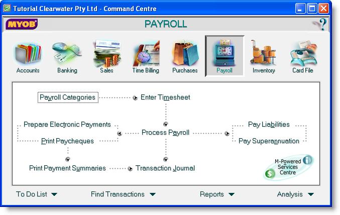 Payroll The payroll feature is only available in MYOB Premier Enterprise, Premier and Accounting Plus.