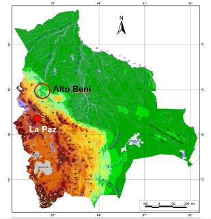 Methods Site description Bolivia, Alto Beni, alluvial terraces of the river Alto Beni, transition zone Andean