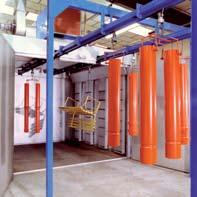 systems Powder paint booths, cyclones and after filters Metal pre-treatment equipment