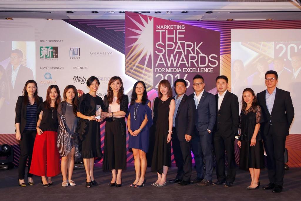 ) were honoured to receive four Spark Awards for their ECCO Virtual Fitting Journey campaign on MTR advertising. Ms.