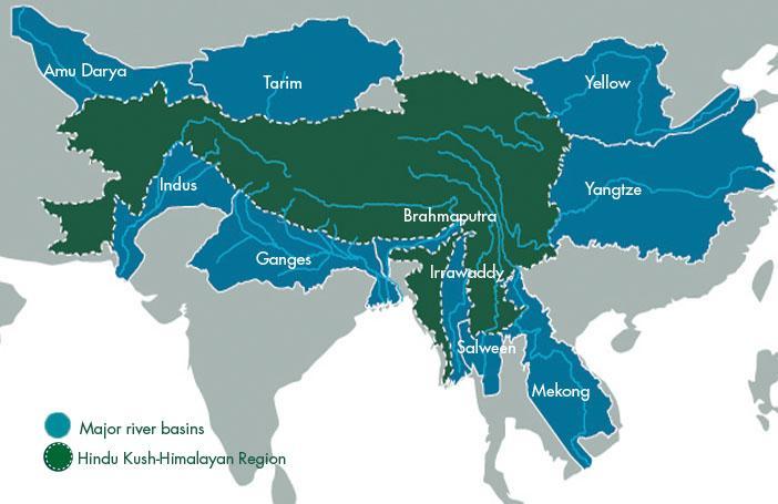 Ten major river basins of Asia 210 million