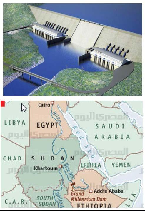 THE NEW RENAISSANCE DAM Preliminary construction began in April 2011 on the Blue Nile River near the Sudanese border.