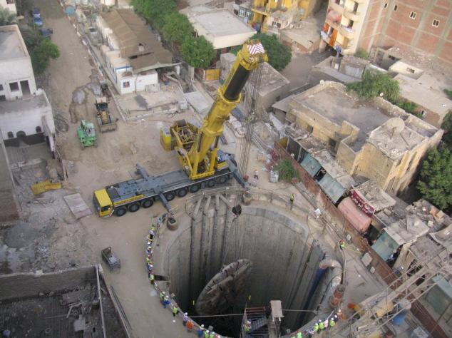 For drilling and installation of the required freeze bodies shafts protected with up to 100 m deep diaphragm sealing walls were conducted.