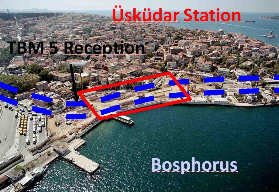 Figure 1: Üsküdar underground station reception shaft Bauer and CDM developed and designed an alternative solution using ground freezing.