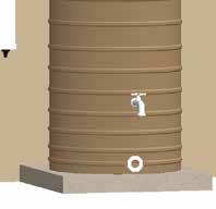 PRE-INSTALLATION INSTALLATION CHOOSE A TANK How to estimate what size tank would be sufficient for Rainwater Harvesting: Roof p/m² Tank Size 50-100 750 L - 2200 L 200-400 2500 L - 10 000 L The