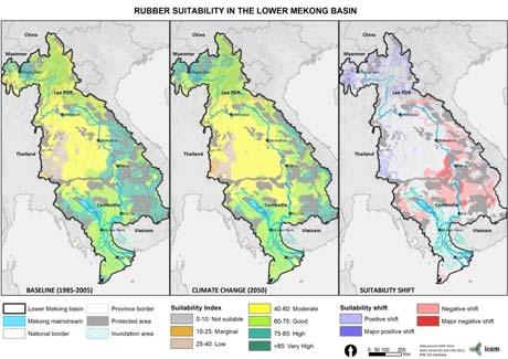 Land Suitability Suitability of six crop species across the basin Projections of future changes in temp & rainfall