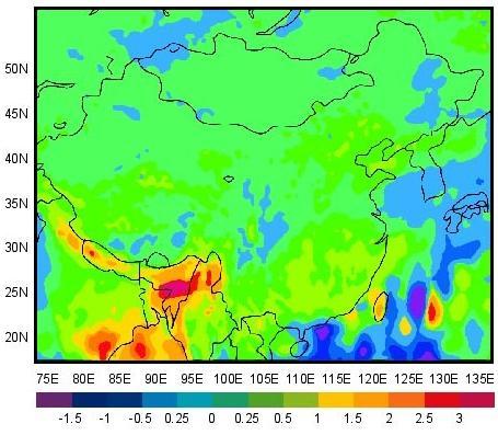 3 C, a change in the spatial pattern of rainfall with respect to normal, and occurrence of more intense and frequent extreme temperature, rainfall and