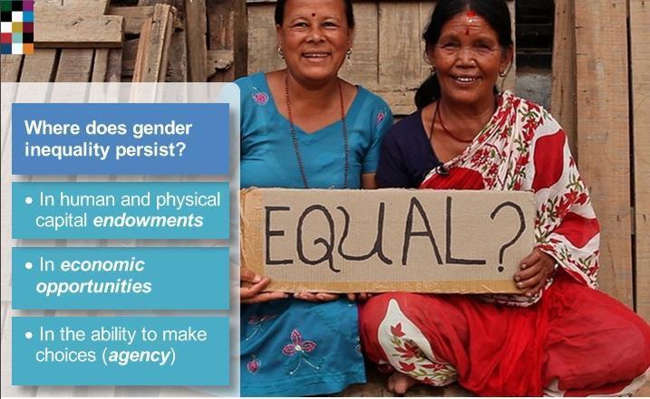 Energy and development Narrowing gender disparities is critical to reducing poverty and boosting shared prosperity and growth.