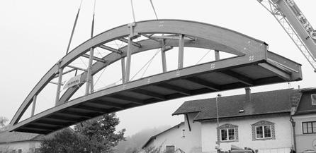 PEDESTRIAN-BRIDGE IN KIRCHBERG/PIELACH > The pedestrian bridge across the Pielach was a final year project