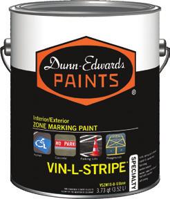 :: Superior brushing characteristics and flow & leveling VIN-L-STRIPE is a premium fast-drying waterborne acrylic traffic paint designed for use on