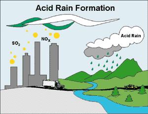 2. Acid Rain Rain that has been made acidic by certain pollutants in the air.