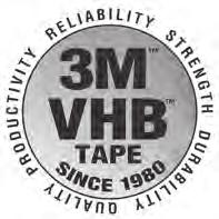 3M VHB Tapes 3M VHB Tapes are high-strength bonding tapes and a proven alternative to screws,
