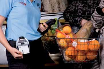 Using mobile printers to label on the spot in store is quick and efficient; there is no walk-time to the back office to collect labels.