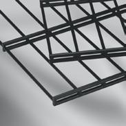 high-strength fixtures Available in three mesh widths 303 304 307 308 309 Dual-Rod Mesh Steel