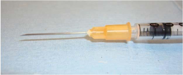 Needles Gauge refers to diameter Smaller diameter is the larger number Choosing a gauge Smallest that will penetrate (except for IP injections; larger gauge deflects organs) Smallest that