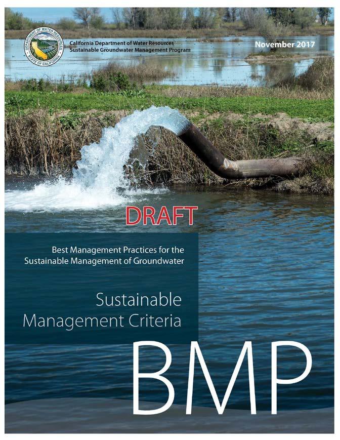 DWR S DRAFT BMP#6: SUSTAINABLE MANAGEMENT CRITERIA Draft BMP publication offering guidance related to developing