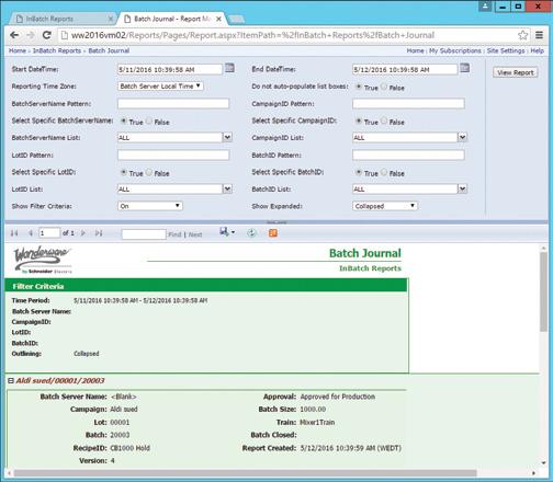FBM FBM FBM FBM FBM FBM FBM FBM Electronic Batch Record (EBR) Batch History InBatch software automatically captures and stores all data associated with the batch execution.