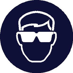 Unless the assessment indicates a higher degree of protection is required, the following protection should be worn: Tight-fitting safety glasses.