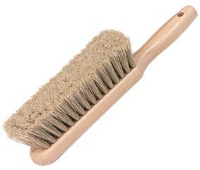 Counter brushes 453 8" sweeping face. For fine debris. Fiber: natural horsehair Trim Length: 2 1/4" 14" #453 454 8" sweeping face. For fine debris. Fiber: natural horsehair/ synthetic blend Trim Length: 2 1/4" 14" #454 455 8" sweeping face.