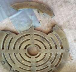 partially damaged compressor valve.