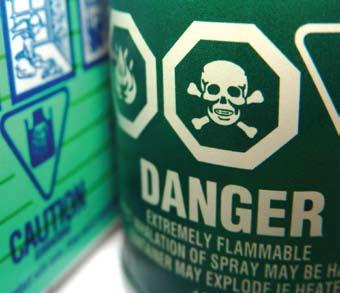 How to read a pesticide label Labels use three signal words, Danger, Warning, or Caution to show how dangerous a pesticide can be to people who are overexposed on an acute (that is, short-term) basis.
