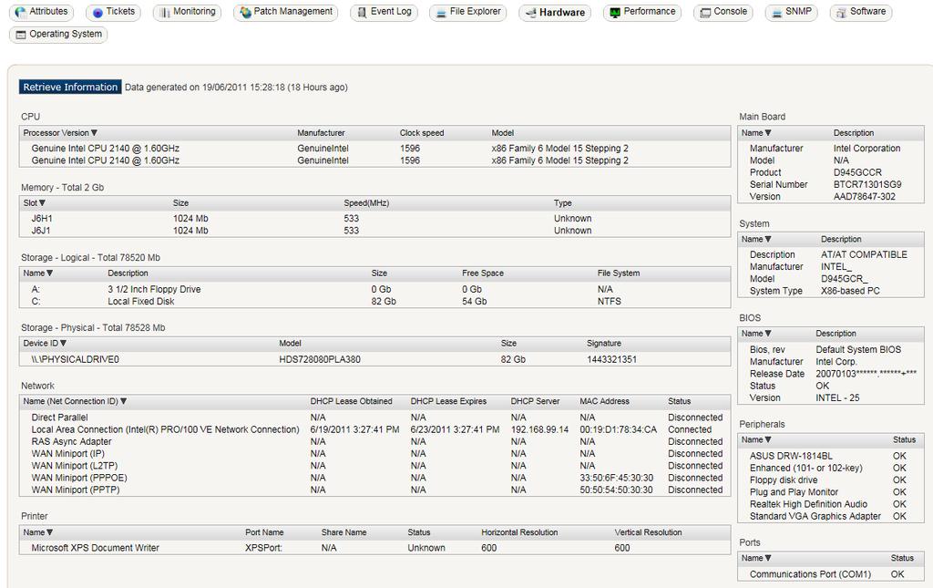 1.0 Hardware Inventory Management Naverisk allows you to maintain an up-to-date view of the hardware and software