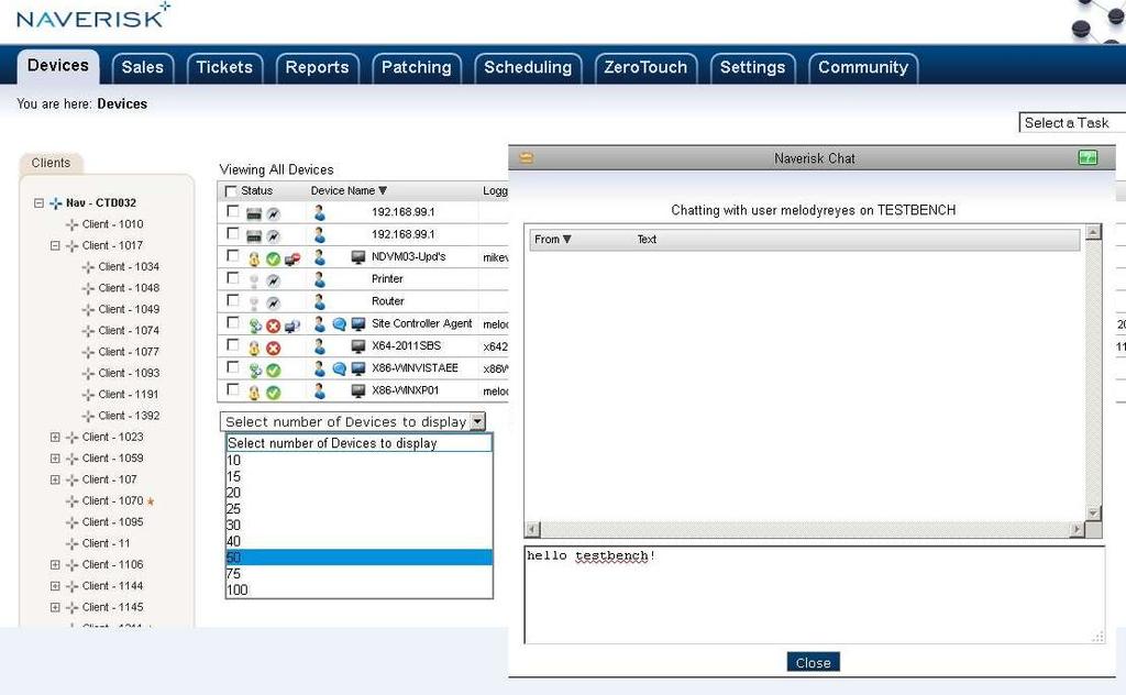 2.0 Interactive User Chat Deliver an outstanding support experience with the Naverisk interactive Chat capabilities.